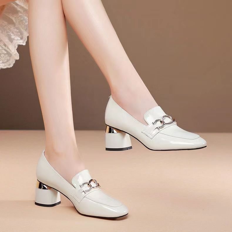 High Heel Pumps Women's Soft Leather Patent Leather Shoes - Image 5