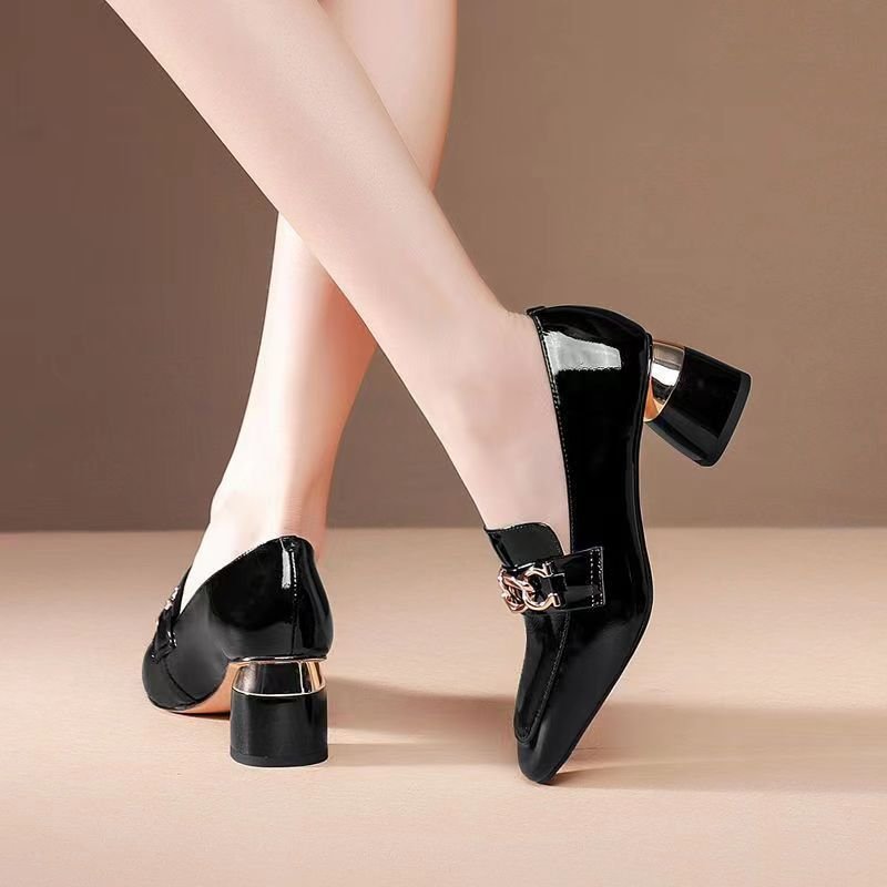 High Heel Pumps Women's Soft Leather Patent Leather Shoes - Image 2